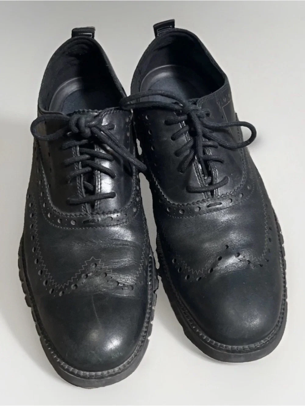 Cole Haan Zero Grand Men's Wingtip Oxfords Dress Shoes Size 10.5 Leather Black